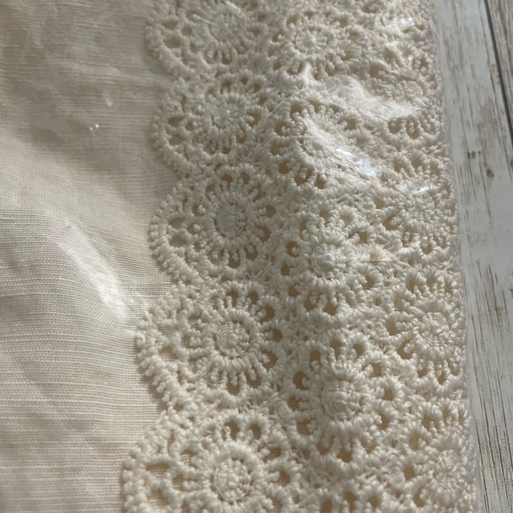 🆕 RESERVED EB VICTORIA'S SECRET SWIM BEACHWEAR LINEN LACE-TRUM COVER-UP PANTS M - Picture 11 of 16